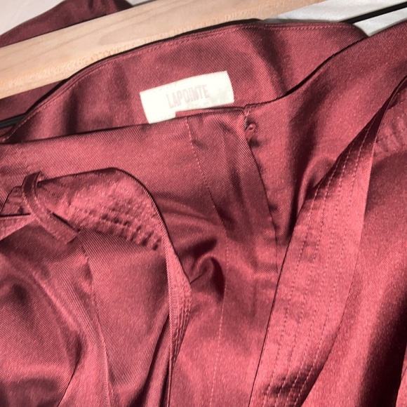Lapointe burgundy silk pants - Picture 5 of 7